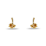 Ruffled Lily Stud Earrings ~ Gold