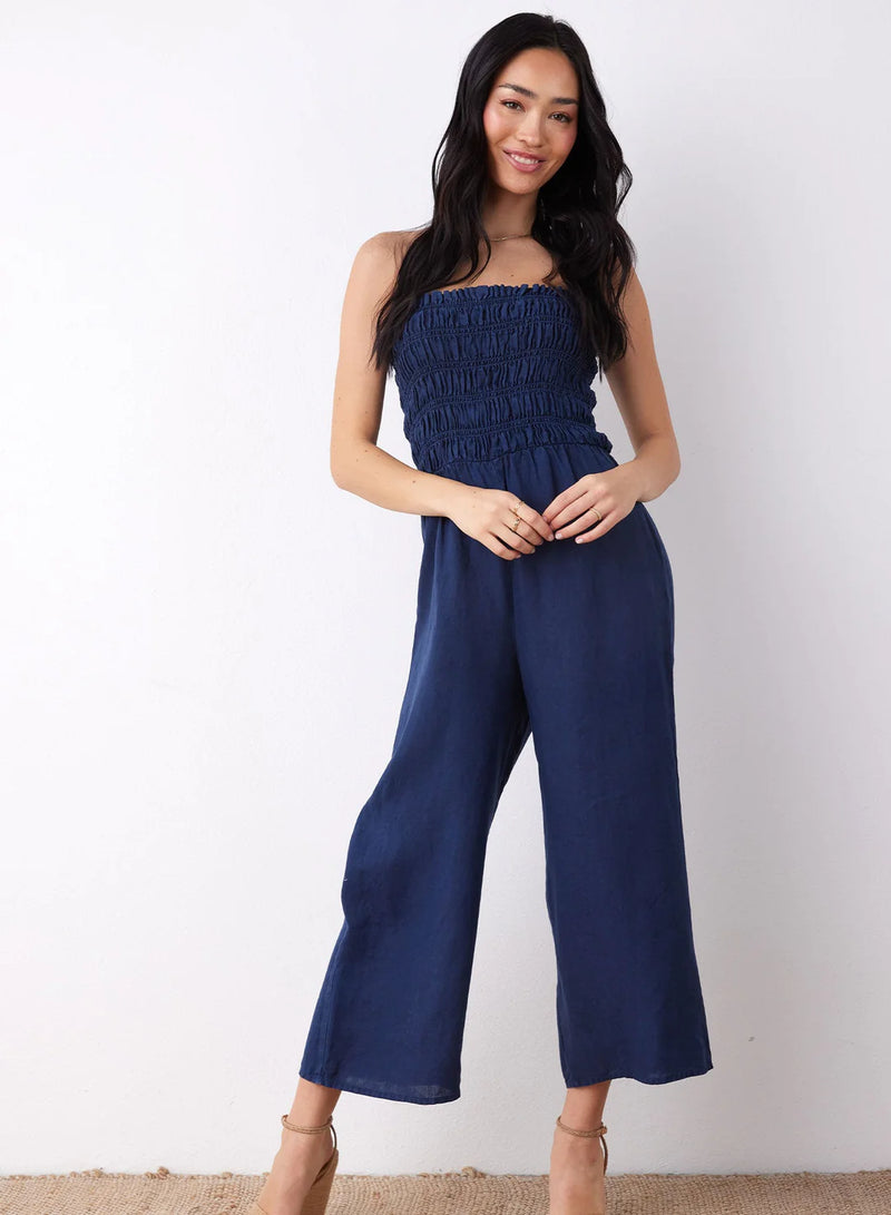 Smocked Strapless Jumpsuit – Chic Streets