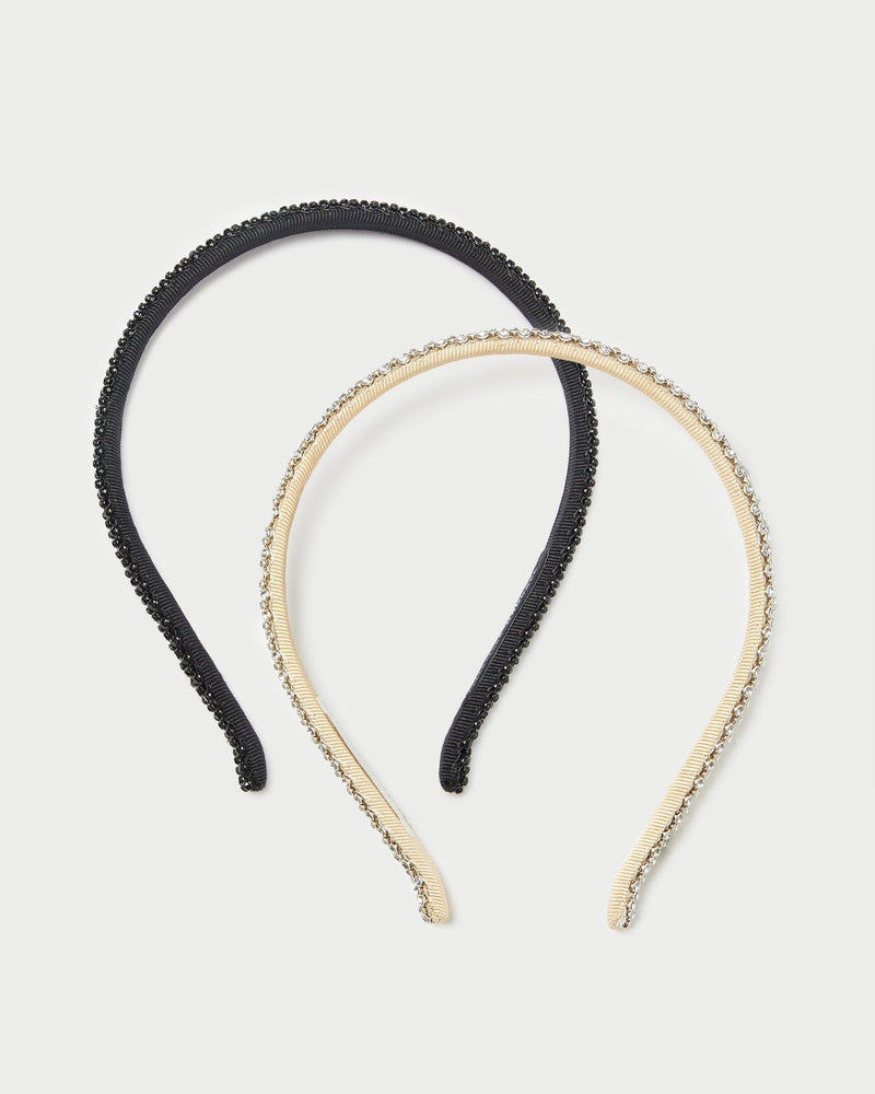 Anya Gold/Black Skinny Headband Set