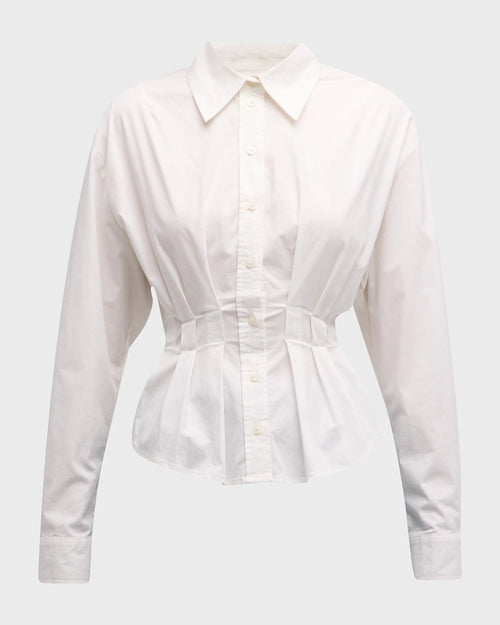 Julie Pleated Button Down Shirt