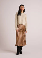 Nora Midi Bias Skirt~ Gold Gradient Print