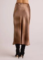 Nora Midi Bias Skirt~ Gold Gradient Print