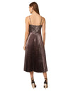 Indie Dress ~ Silver Metallic Pleating