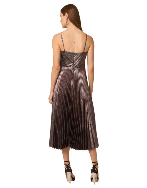 Indie Dress ~ Silver Metallic Pleating