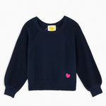 Puff Sleeve Pullover Sweater  ~ Navy