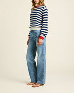 Ryann Sweater ~ Navy Stripe W/ Red