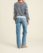 Ryann Sweater ~ Navy Stripe W/ Red