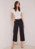 Sage Wide Leg Crop ~ Black