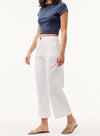 Sage Wide Leg Crop ~ White