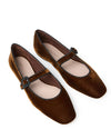 Ginger Mary Jane Flat ~ Dark Brown