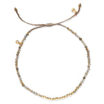 Gold Line Stone Beaded Bracelet