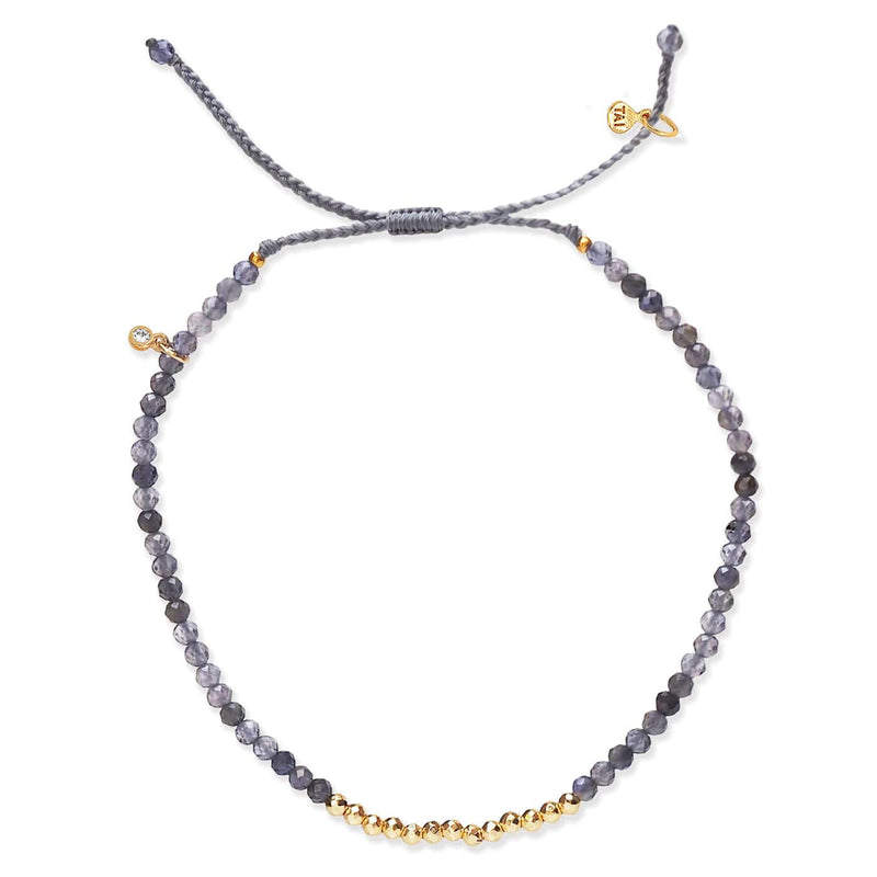 Gold Line Stone Beaded Bracelet