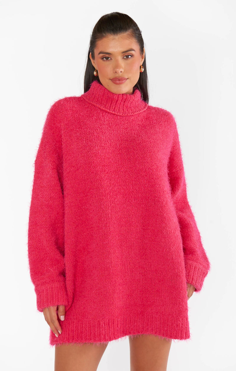 Timmy Tunic Sweater ~ Pink Rose Knit