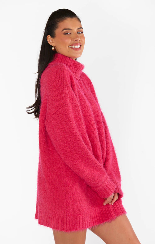 Timmy Tunic Sweater ~ Pink Rose Knit