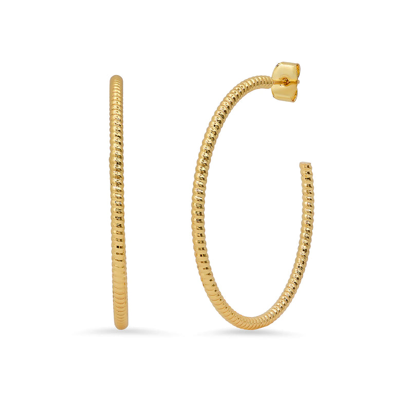 Twisted Large Gold Hoops