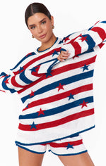 Go To Sweater ~ Star Spangled Stripe
