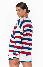 Go To Sweater ~ Star Spangled Stripe
