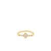 Pave Clover Stretch Ring