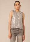 Piper Top ~ Silver Sequins