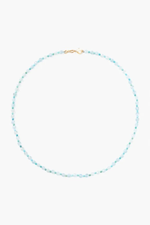 Small Beaded Necklace ~ Aquamarine