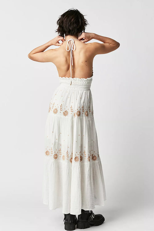 Real Love Embroidered Dress ~ Ivory Combo