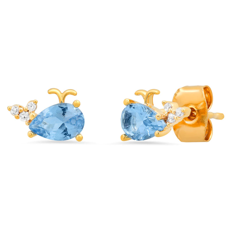 Whale Crystal Studs