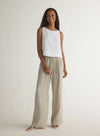 Wide Leg Pleated Pant ~ Foggy Coast
