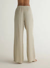 Wide Leg Pleated Pant ~ Foggy Coast