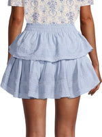 Ruffle Mini Skirt ~ Heather Blue