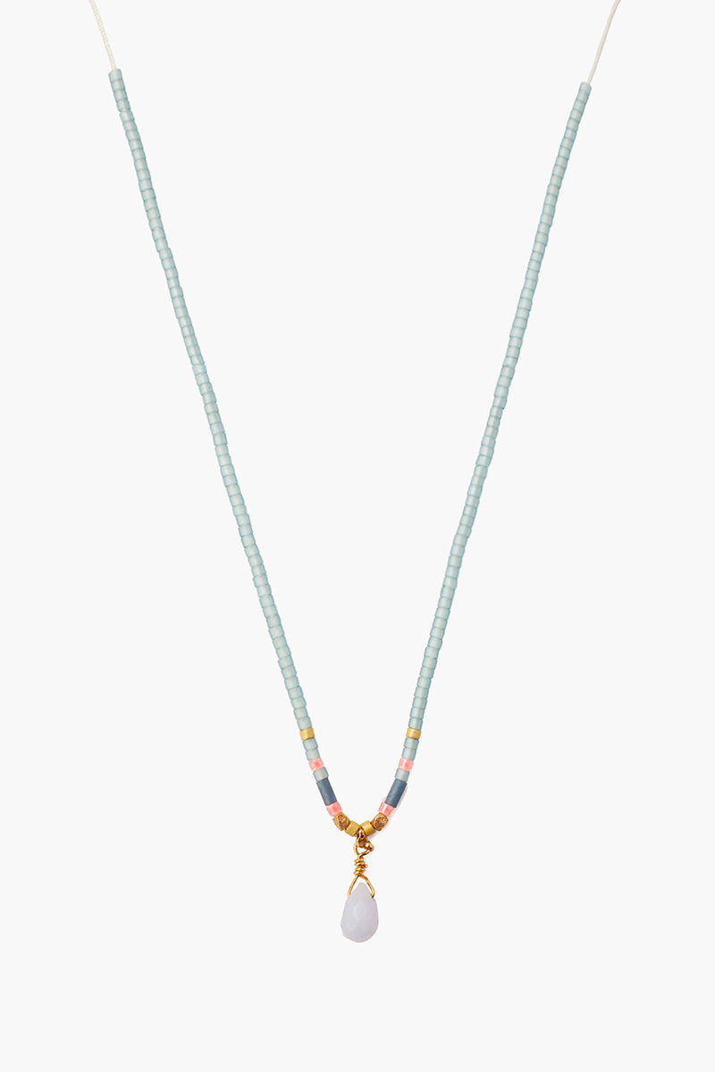 Beaded Necklace With Semi Precious Stones