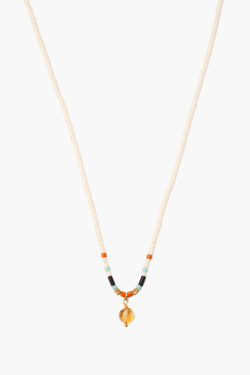Beaded Necklace With Semi Precious Stones