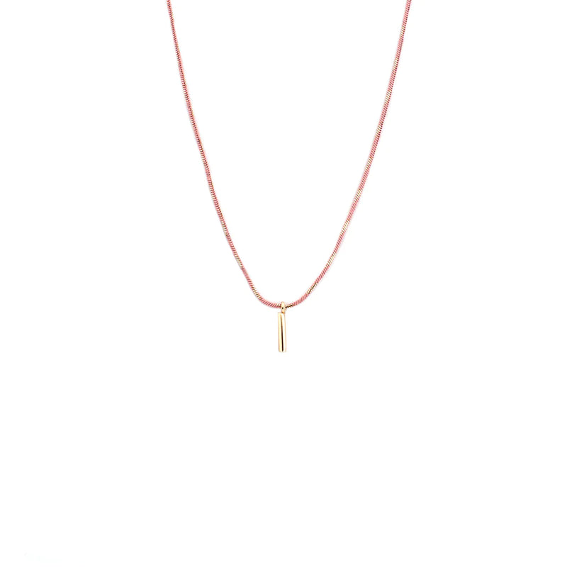 Mini Bar Pendant Shimmer Necklace