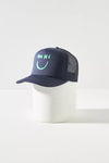 Trucker Hat Oh Hi Smiley ~ Indigo