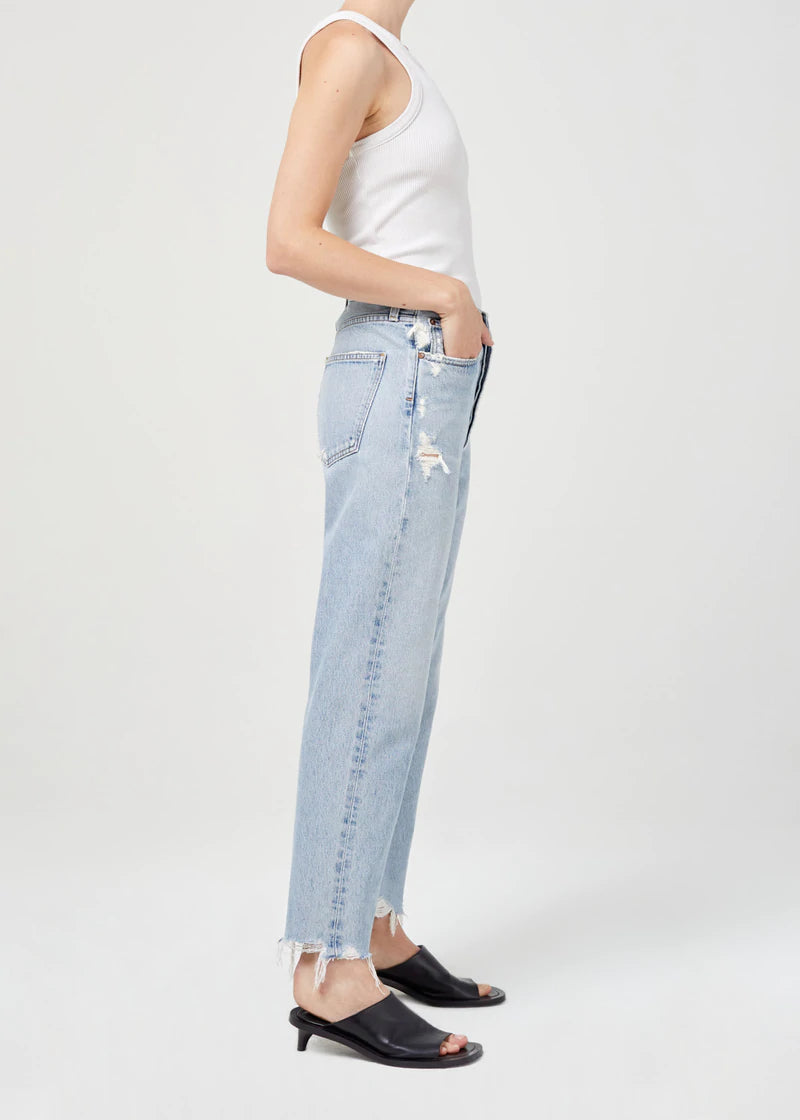 90's Crop Mid Rise Loose Straight Jeans ~ Nerve – Chic Streets