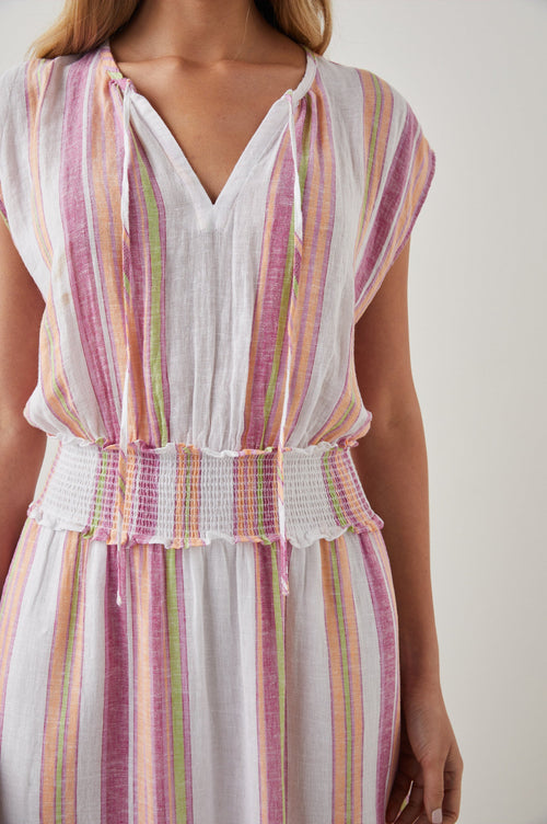 Ashlyn Dress ~ Hibiscus Stripe