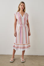 Ashlyn Dress ~ Hibiscus Stripe