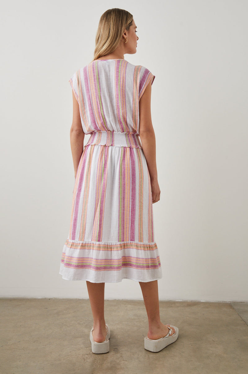 Ashlyn Dress ~ Hibiscus Stripe