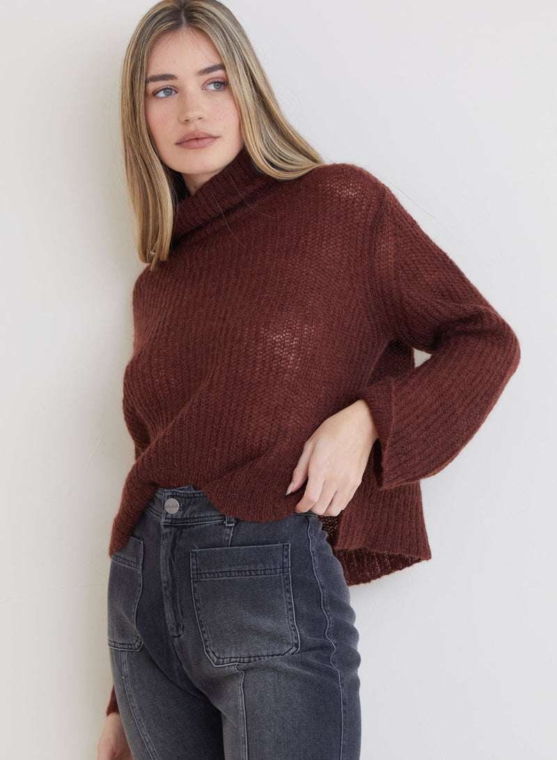 Brea A-Line Turtleneck Sweater
