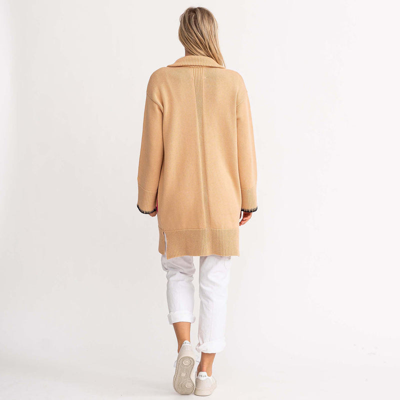 Goldie Sweater Coat Pocket ~ Wheat