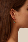 Heishi Hoops ~ Turquoise and Gold