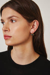 Jet Crystal Tab Earrings