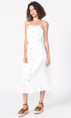 Jenny Smocked A-Line Dress ~ White