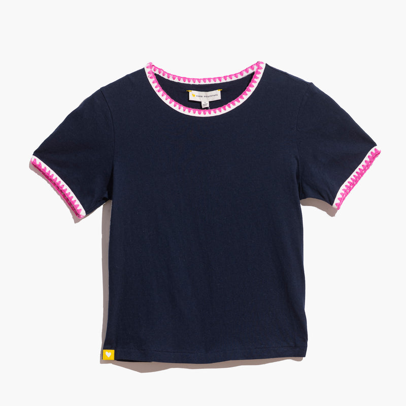 Sally Ringer Tee Crochet ~ Indigo