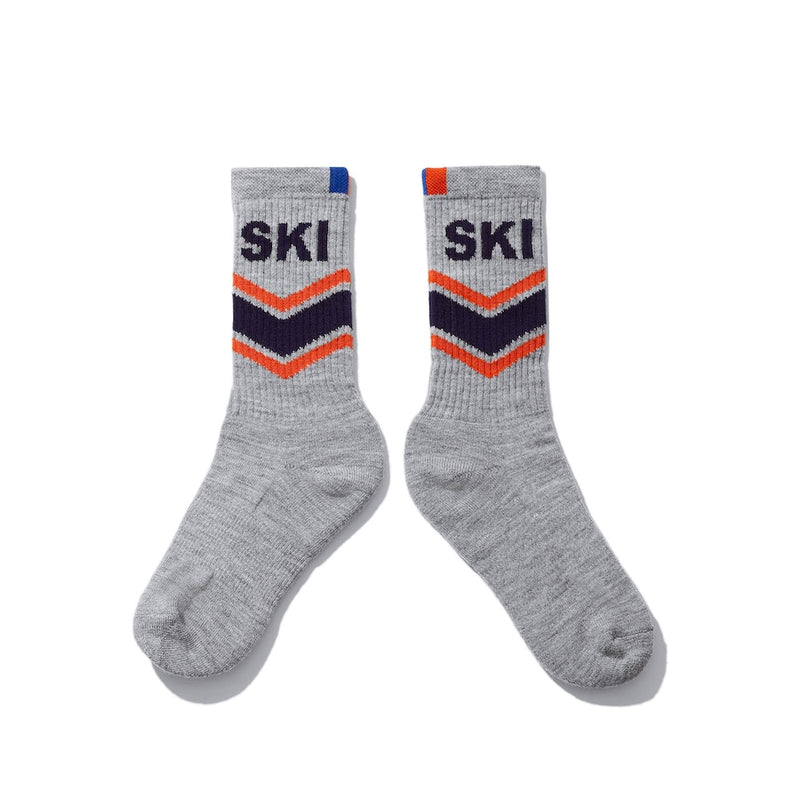 Ribbed Ski Sock ~ Heather Grey