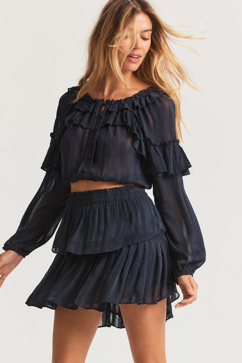 Black ruffle skirt sales short