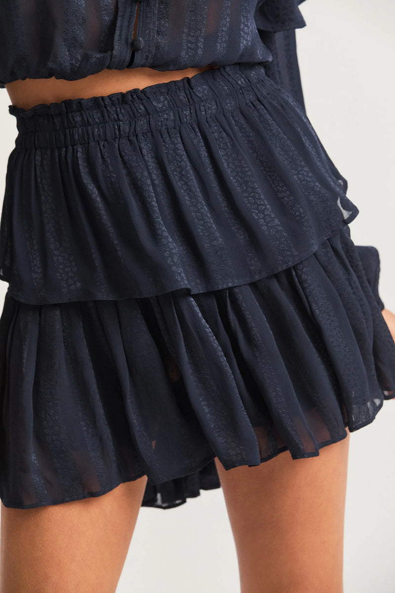 Ruffle Mini Skirt ~ Black