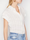 Button Down Rolled Sleeve Top