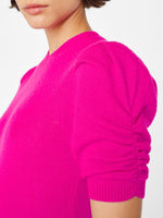Ruched Sleeve Sweater ~ Magenta