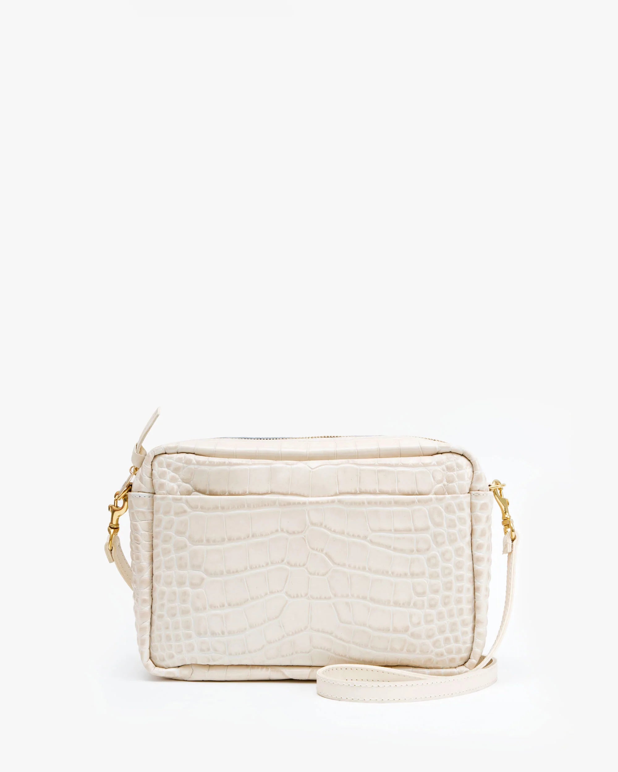 Clare V. Marisol w/ Front Pocket in Cream Perf - Bliss Boutiques