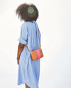 Midi Sac ~ Natural w/ Neon Pink Stripe